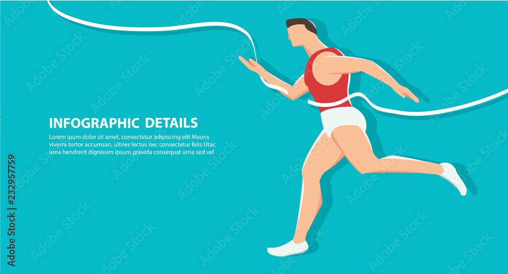side view of running background,  health conscious concept vector illustration eps10 