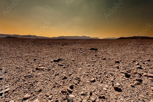 Fantastic sunrise in the desert.