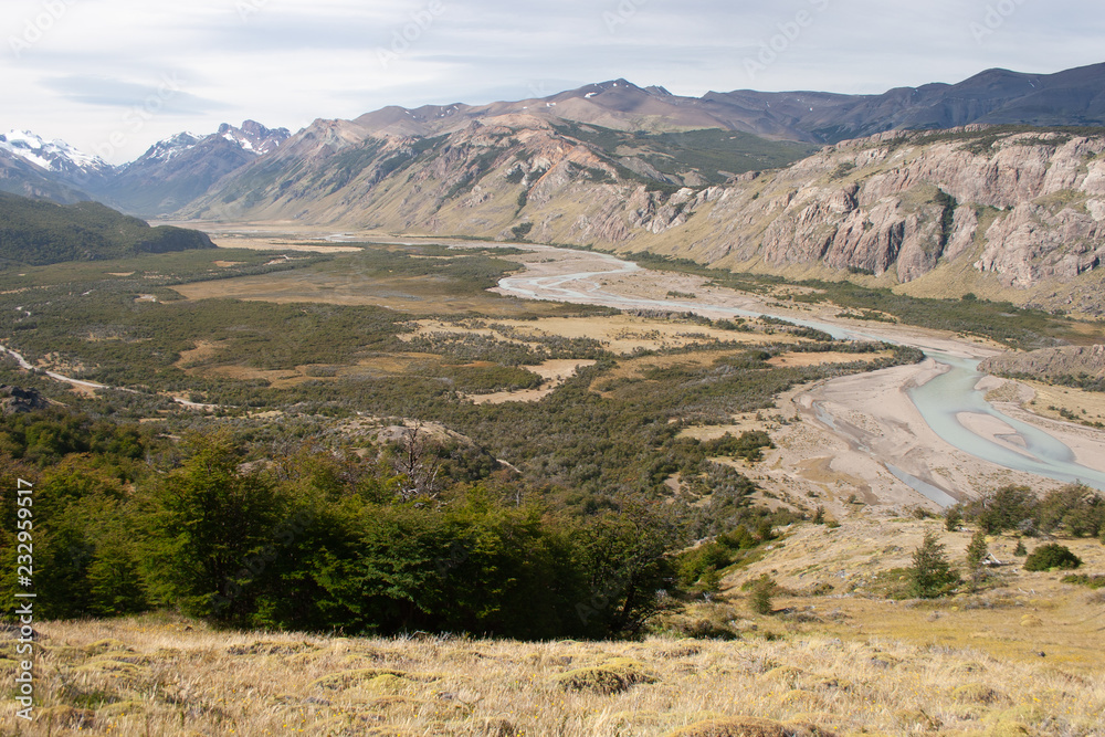 Scenic view from hiking in Mount Fit Roy National Park (Park Nacional Los Glaciares) Scenic view from hiking in Mount Fit Roy National Park (Park Nacional Los Glaciares)