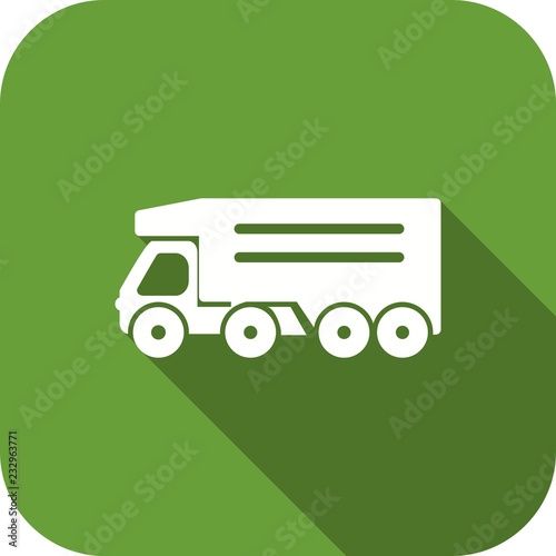  Tipper Truck Transport Round Corner Shadowed Icon