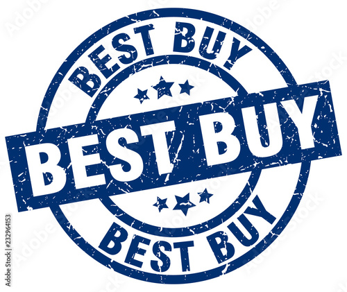 best buy blue round grunge stamp
