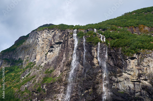 waterfall in mountains
