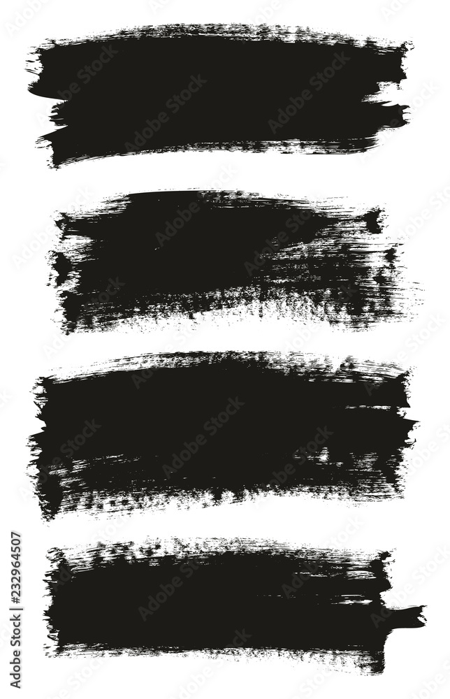 Calligraphy Paint Brush Background High Detail Abstract Vector Background Set 135