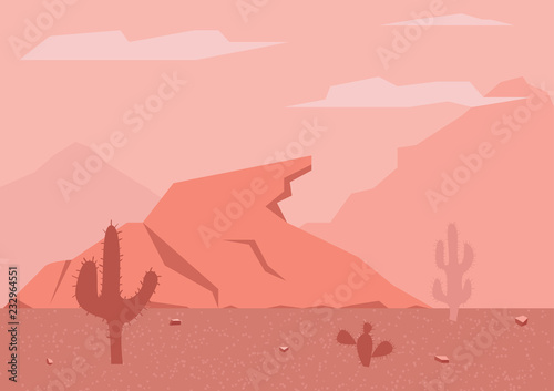 Obraz na płótnie Rocky mexican desert landscape. w salonie