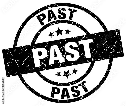 past round grunge black stamp
