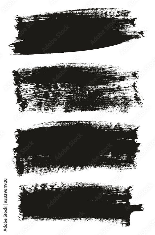 Calligraphy Paint Brush Background High Detail Abstract Vector Background Set 130
