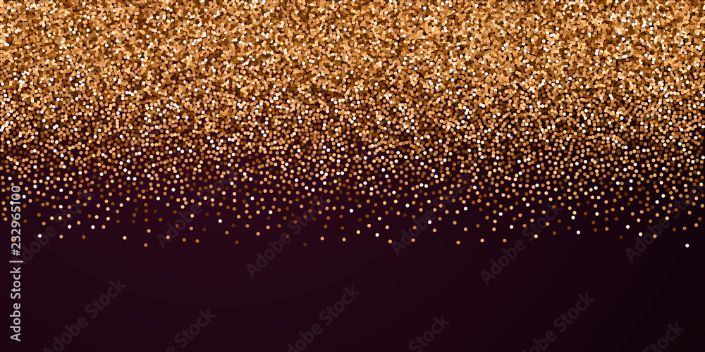 Red round gold glitter luxury sparkling confetti. 