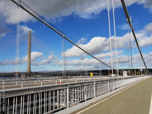 Detail on cable-stayed brigdge photo