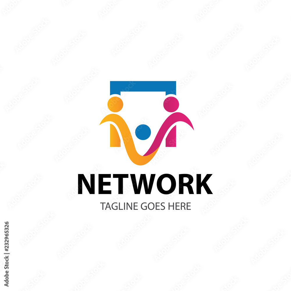 network logo design template. Vector illustration
