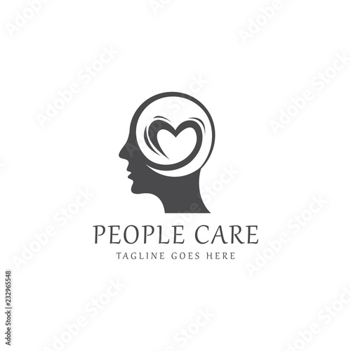 People care logo design template. Vector illustration