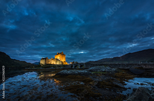 Eilean Donan Castle at blue hour