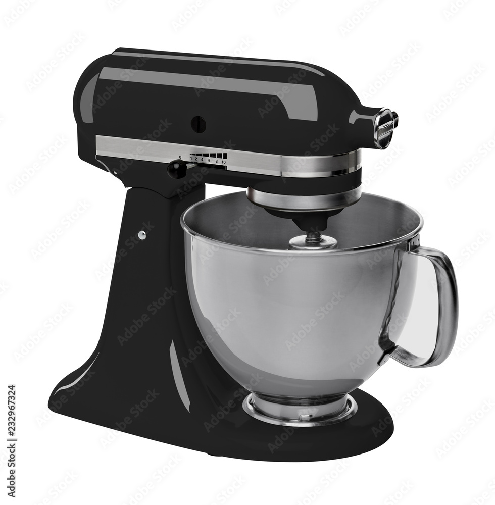 Grey Stand or kitchen Mixer With Clipping Path Isolated On White Background Grey Stand or kitchen Mixer With Clipping Path Isolated On White Background