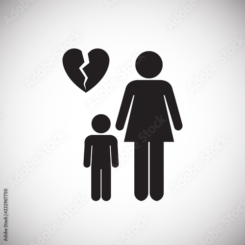 One parenting on white background icon