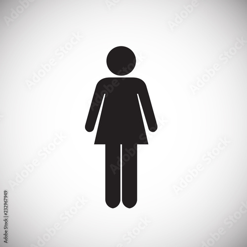 Woman icon on white background icon