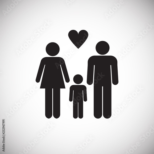 Family on white background icon