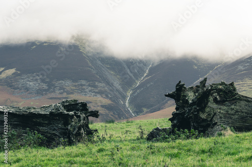 Clouds over the peaks of the Lake District, Cumbria, UK. photo