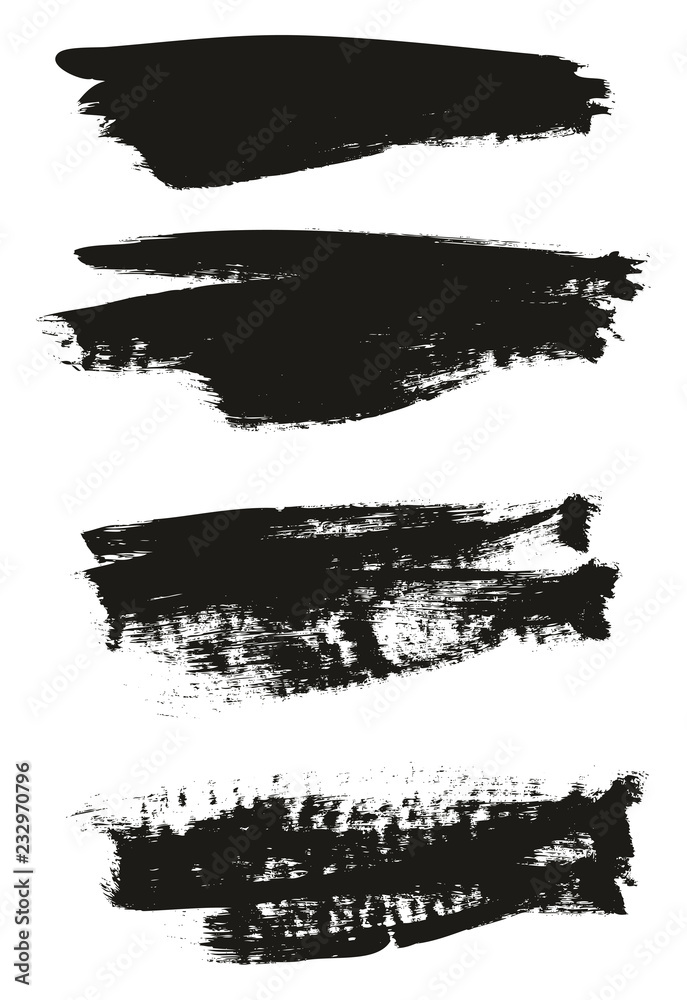 Calligraphy Paint Brush Background High Detail Abstract Vector Background Set 25