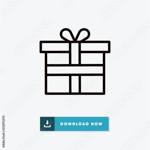 Gift cyber monday vector icon