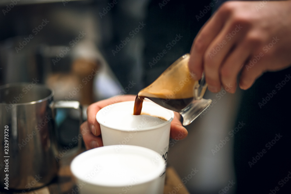 Coffee making in the coffee machine Coffee making in the coffee machine