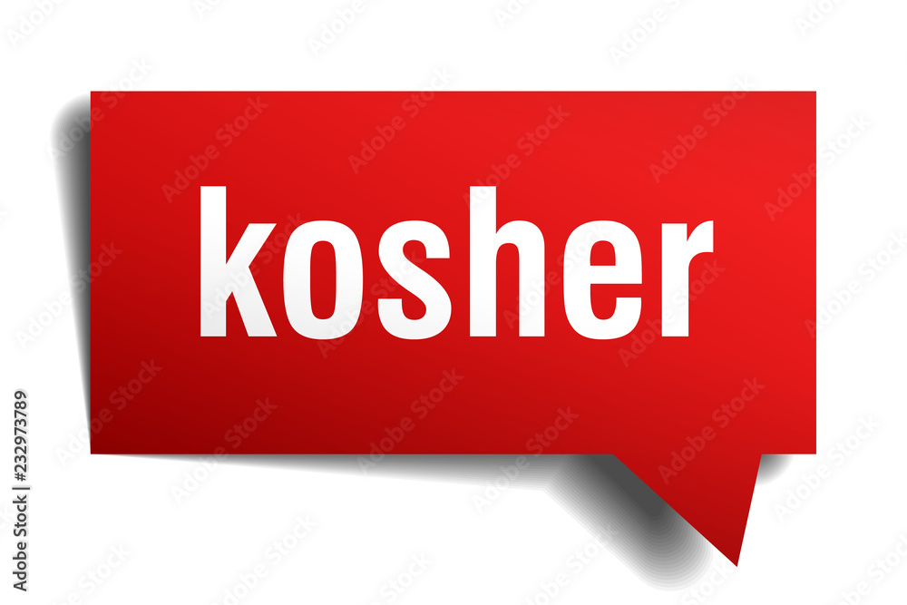 kosher red 3d speech bubble kosher red 3d speech bubble