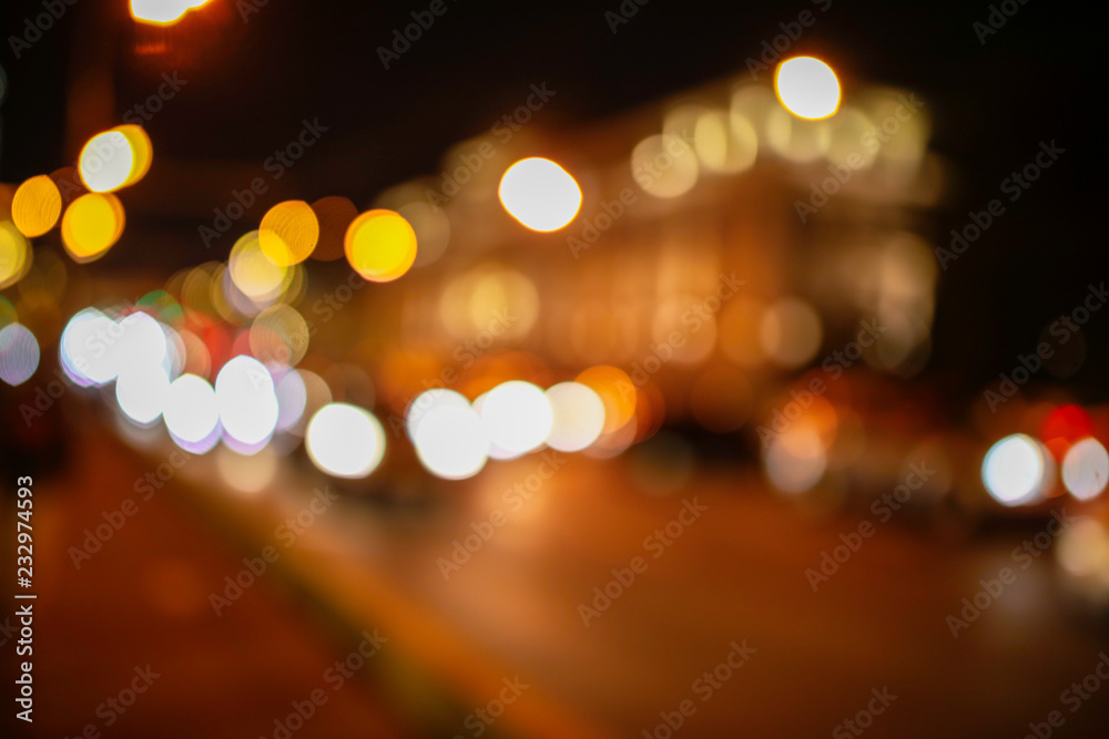 Bokeh city at night as an abstract background Bokeh city at night as an abstract background