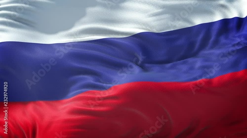 russia, flag, wind, russian, national, red, waving, white, symbol, animation, color, blue, flying, background, banner, patriotic, seamless, closeup, pattern, textile, freedom, loop, patriotism, countr photo