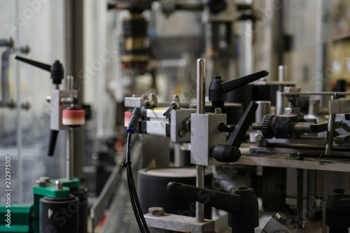 Bottling line in a wine cellar