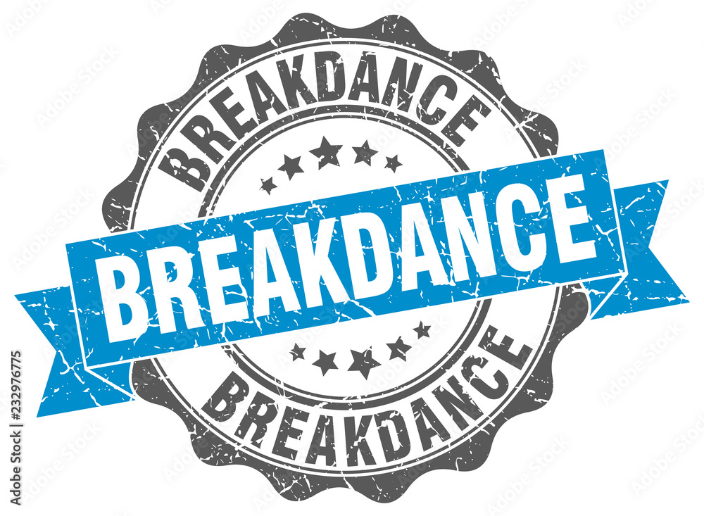 Obraz premium breakdance stamp. sign. seal