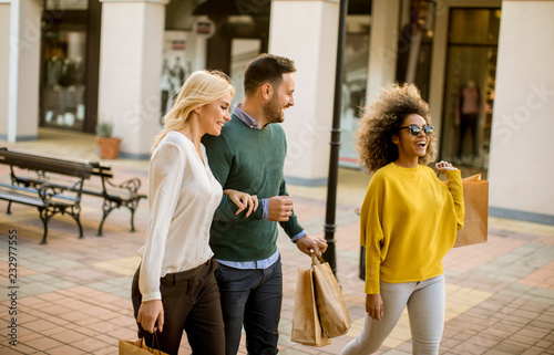 Young multiracial people in...