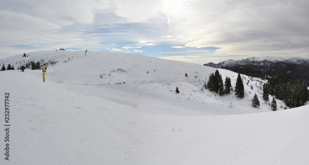 Ski slopes in Folgaria (Italy, Dolomites)