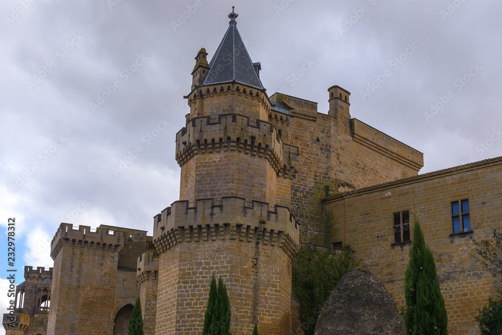 Royal Palace of Olite, a castle-palace in the town of Olite, Navarre, Spain