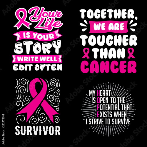 Cancer Quote and Saying Set