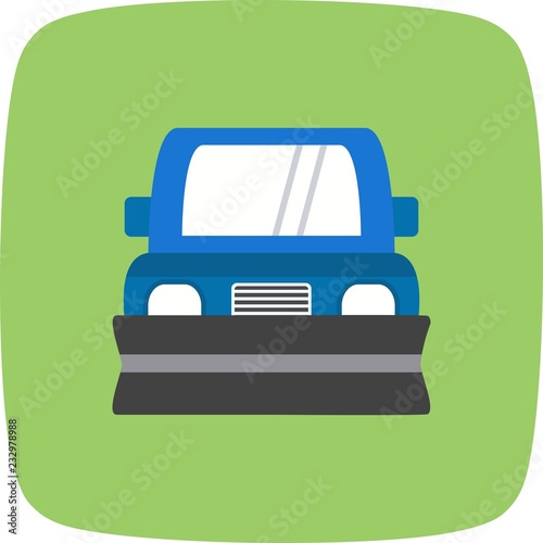  Snowplow Transport  Flat Curve Icon