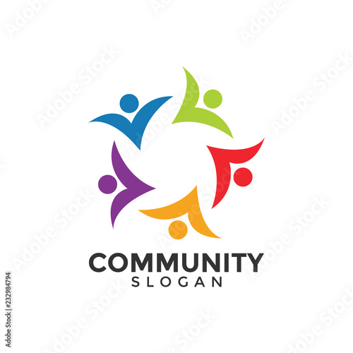 Community people graphic design template vector illustration