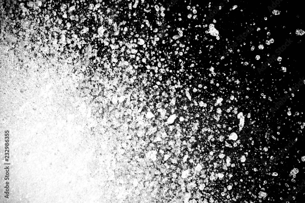 Water Splash On Black Background