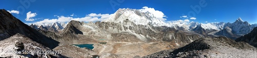 mounts Lhotse, Makalu and Nuptse, Nepal Himalayas