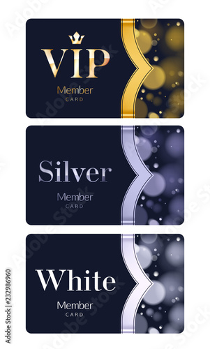Member or discount cards with abstract background