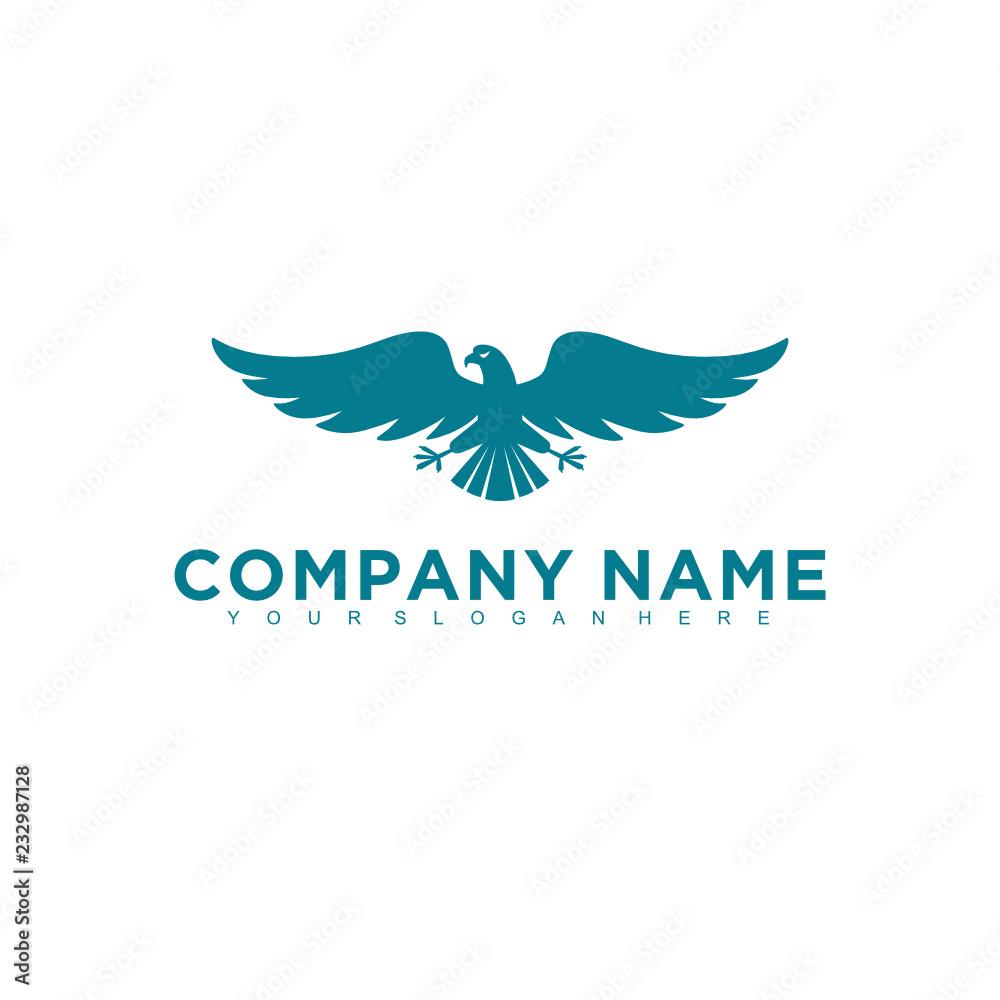 Obraz premium Eagle, falcon, bird logo design, Modern Template, Icon Vector