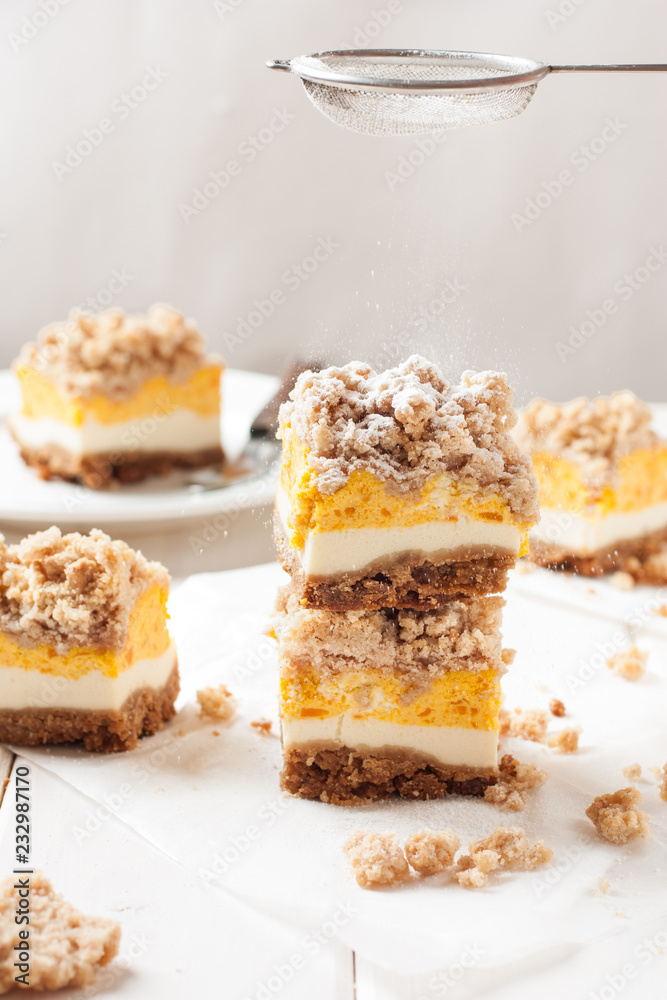 Homemade delicious pumpkin cheesecake Homemade delicious pumpkin cheesecake