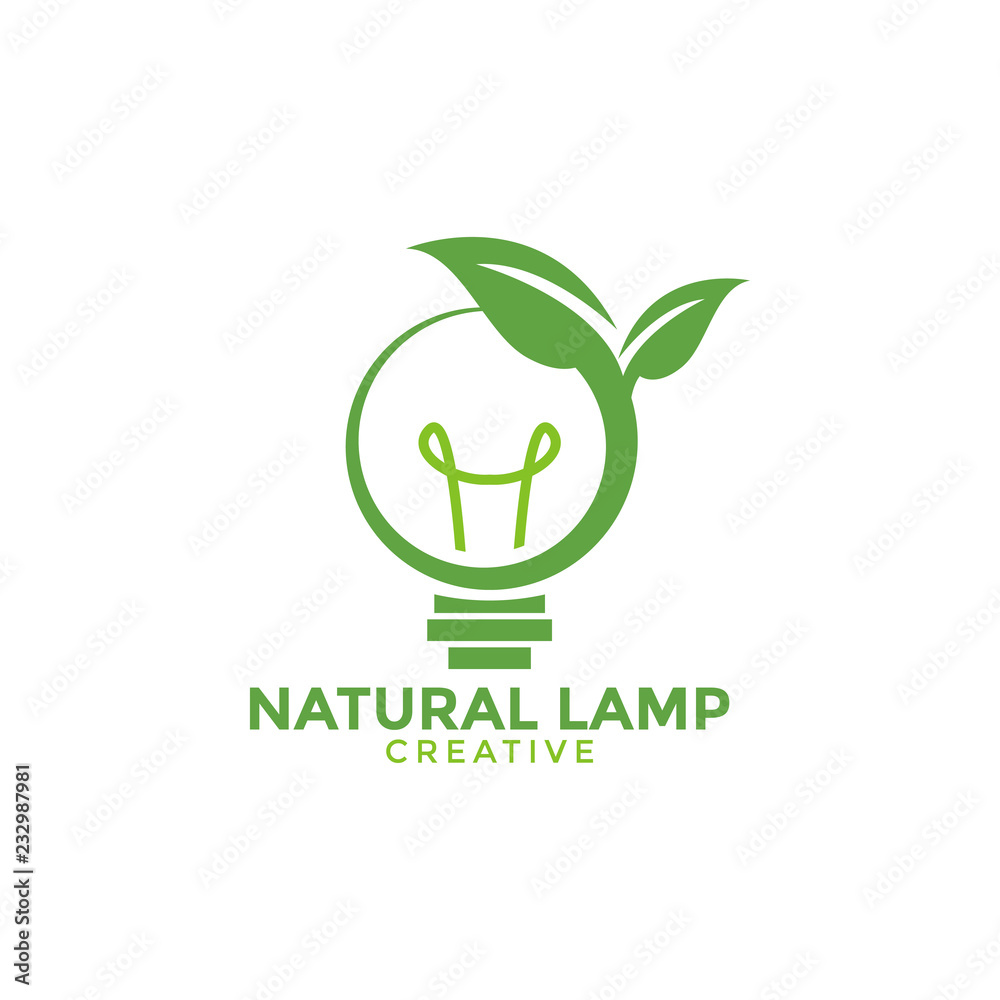 Fototapeta premium Natural lamp graphic design template vector illustration