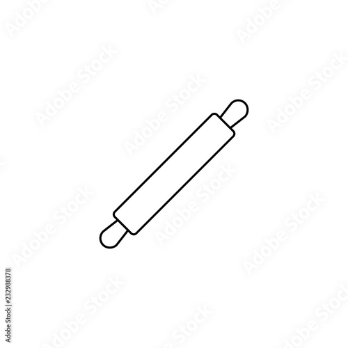 rolling pin icon. Trendy modern flat linear vector rolling pin icon on white background from thin line collection, outline vector illustration