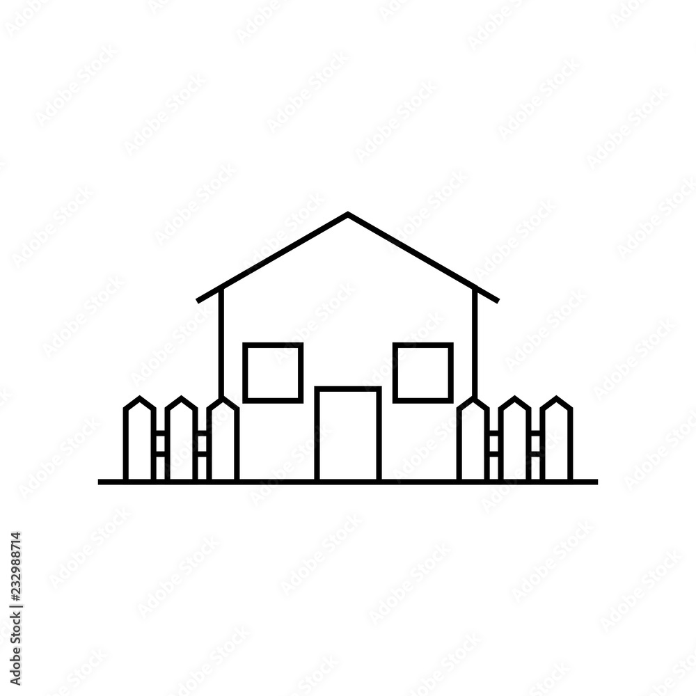 Home outline icon, modern minimal flat design style. House line symbol, vector illustration Home outline icon, modern minimal flat design style. House line symbol, vector illustration