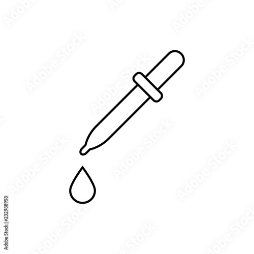dropper icon. Trendy modern flat linear vector dropper icon on white background from thin line collection, outline vector illustration