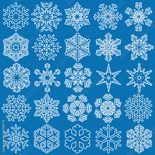 collection christmas snow flakes