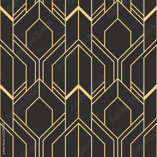 Abstract art deco seamless modern tiles pattern