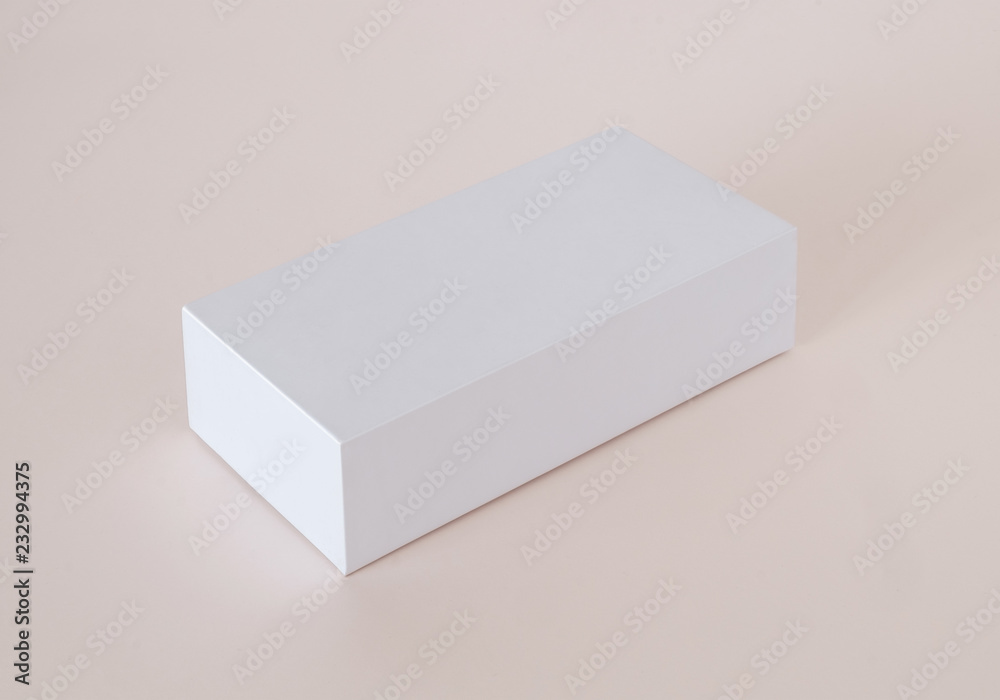 Blank White Product Package Box Mock-up. Container, Packaging Template on light background Blank White Product Package Box Mock-up. Container, Packaging Template on light background