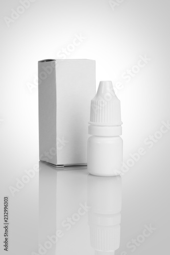 Eye Drop Bottle Mockup isolated on White Background photo