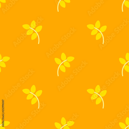 ORANGE RYE LEAF PATTERN
Flat simple bright yellow rye corp on orange pattern.