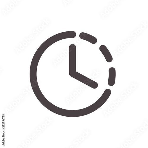 Clock icon with arrow, vect...