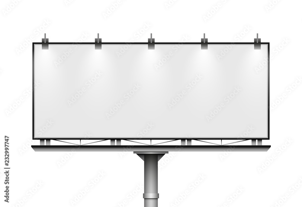 Obraz premium Pusty duży billboard. Makieta do reklamy i projektu
